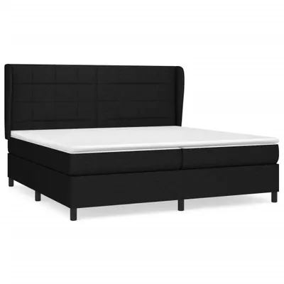Immagine prodotto di vidaXL Letto a molle con materasso nero 200x200 cm in tessuto