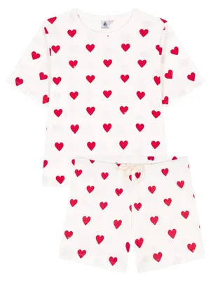 Produktbild von Petit Bateau A0B5V Kurzärmeliges Pyjacurt Damen Marshmallow/Terkuit XXL