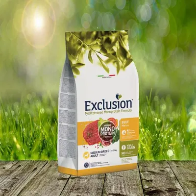 Zdjęcie produktu dla Exclusion NGABM12, Dorosły, Średnie (11 - 25 kg), Wołowina, 12 kg
