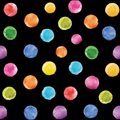 Produktbild von Servietten 33x33 cm - Polka dots black