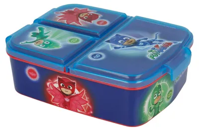 Produktbild von Sandwichmaker PJ Masks für Kinder, Lunchbox 3 Fächer, Snackbox, 3-Teilig