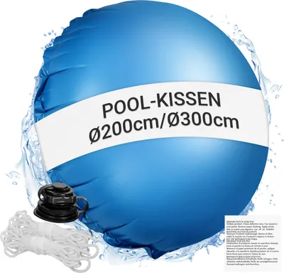 Produktbild von Eikuavons Poolkissen Rund 300cm | Winterkissen für Pool | Luftkissen Poolabdeckung | Frostbeständig bis -25°C | 0.4mm PVC mit Spiralluftventil | 1 Stück