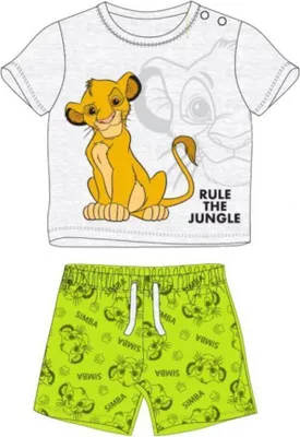 Produktbild von Bekleidungs-Set 'Rule the Jungle' |  König der Löwen Motiv | Shirt & Hose grau/grün,68
