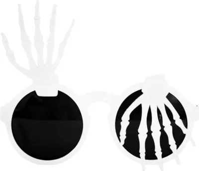 Produktbild von Oblique Unique Skelett Hand Brille Spaßbrille Gagbrille Partybrille Sonnenbrille Halloween Party Fasching Karneval weiß