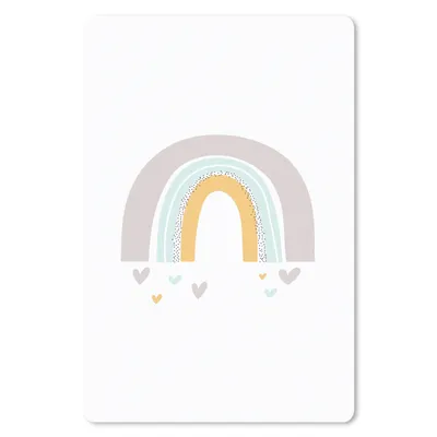 Produktbild von MuchoWow® Mauspad Mousepad Regenbogen - Herzen - Mädchen - Jungen - Pastellfarben 40x60 cm - Mousepads - Maus Mat - Pad - Mausunterlage - Schreibtisch Accesoire