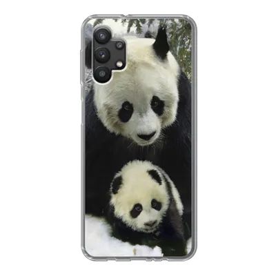 Produktbild von MuchoWow® Handyhülle Schutzhülle Hülle für Samsung Galaxy A32 5G Panda - Jungtier - Schnee Silikon Softcase Handy Hülle - Softcase