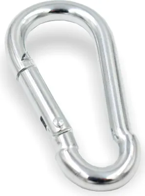 Produktbild von 1x Feuerwehr Karabinerhaken 80x8 mm | Schnapphaken ähnlich DIN 5299 | verzinkt