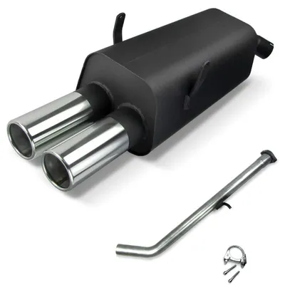 Produktbild von KDS Stahl Edelstahl Sportauspuff  BMW E36 4 Zyl Endschalldämpfer 2x76 rund