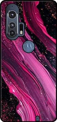 Produktbild von Smartphonica Phone Case Fit für Motorola Edge Plus mit Marmor-Druck - TPU zurück Abdeckung Fall Marmor-Design - lila rosa