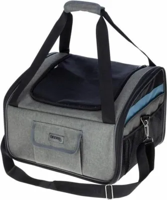 Image de Kerbl Sac de siège auto Vacation, 44x35x30 cm, gris/bleu, 80568