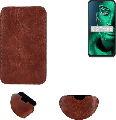 Produktbild von K-S-Trade Schutzhülle Handyhülle kompatibel mit ZTE Blade 10 Handytasche Kunstleder Sleeve in braun