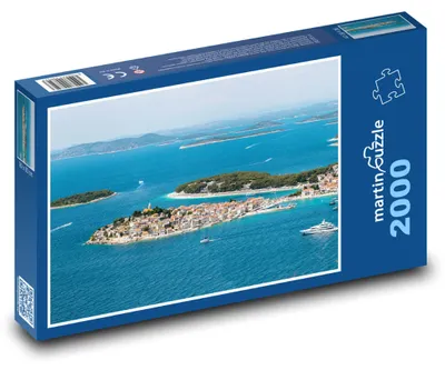 Zdjęcie produktu dla Puzzle 2000 Chorwackie miasto na morzu - martinpuzzle