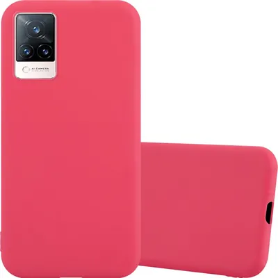 Produktbild von Cadorabo Hülle für Vivo V21 4G / 5G Schutzhülle in Rot Handyhülle TPU Silikon Etui Case Cover