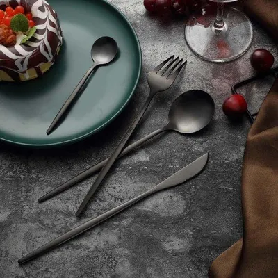 Obrázek produktu pro Sada příborů z nerezové oceli, vhodná do myčky, 24dílná, zdravá a odolná