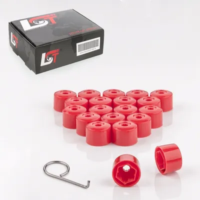 Produktbild von 20x Radschrauben Abdeckkappen Radschraubenkappen 17 mm rot für BMW MINI