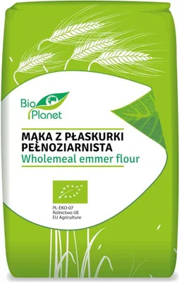 MĄKA Z PŁASKURKI PEŁNOZIARNISTA BIO 500 g - BIO PLANET