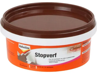 Produktbild von Alabastine Stopverf, Naturel, 0,5 kg, 10 °C, 336 h, 1008 h, Maximale diepte: 1 cm.