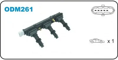 Produktbild von JANMOR ODM261 Zündspule für OPEL Vectra C Caravan (Z02) Vectra C Limousine (Z02) Signum CC (Z03) Vectra C CC (Z02) Omega B Limousine (V94)