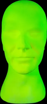 Produktbild von PSYWORK Schwarzlicht Deko Kopf "Glowhead" Gelb