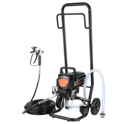 Obrázek produktu pro Stojanový bezvzduchový stříkací přístroj, 950 W, 3000 PSI, elektrický stříkací přístroj s vozíkemNový název v němčině: "Stojanový bezvzduchový stříkací přístroj - 950 W, 3000 PSI - elektrický stříkací přístroj s vozíkem"
