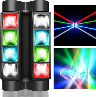 Zdjęcie produktu dla Dyskotekowa lampa Betopper 8x3W RGBW 240V 45W kolorowa lampa sceniczna do imprez z efektami świetlnymi i trybem auto