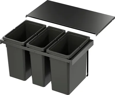 Produktbild von VS Envi Flex Pro Abfalltrennsystem - Mülltrennsystem für KB 800mm 2 x 28/1 x 21 Liter Lava