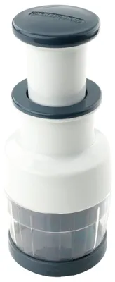 Obrázok produktu pre Fackelmann easyprepare multi chopper, sekáčik na zeleninu a bylinky, kuchynský pomocník, plast / nerezová oceľ, biela / modrošedá, Ø 9,5 cm, 27903