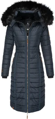 Produktbild von Navahoo Damen Winterjacke Steppmantel Parka Winter Lang Stepp Jacke Kapuze Umay Navy Gr. 44- XXL