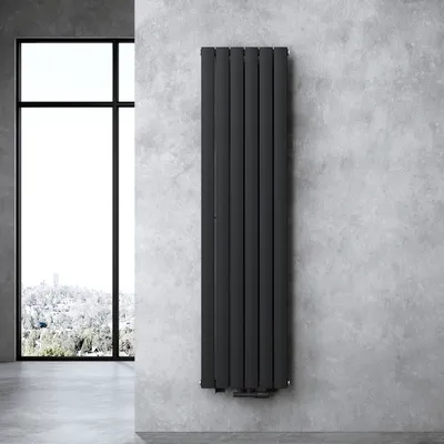 Produktbild von doporro Design Badheizung 180461cm Anthrazit Paneelheizkörper Einlagig Vertikal Mittelanschluss Badheizkörper Ohne Heizstab FV
