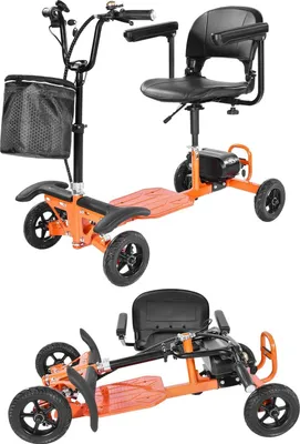 Produktbild von 4-Rad-Klappbarer Mobilitätsroller für Erwachsene und Senioren, 120 kg Tragkraft, Elektromobilitätsroller, geländegängiger Reisewagen mit 48-V-Lithium-Akku, großen Vollgummireifen und 8° Steigfähigkeit