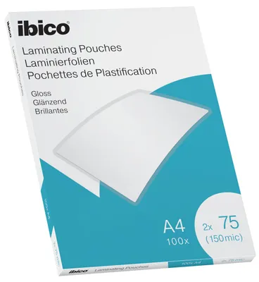 Produktbild von Ibico 627316, Glänzend, Transparent, A4, 216 mm, 303 mm, 100 Stück(e)