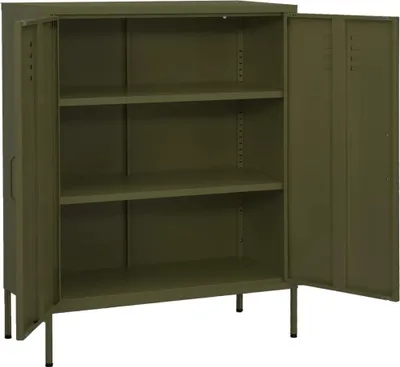 Obrázek produktu pro vidaXL Boční skříňka olivově zelená 80x35x101,5 cm ocelová