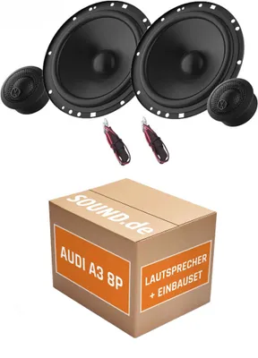 Produktbild von Lautsprecher Boxen Einbaupaket vorne JBL Stage2 64 passend für Audi A3 8P + 4/5 türig | Set für zwei Türen 270W Belastbarkeit