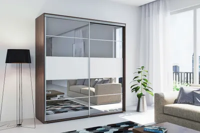 Produktbild von Kleiderschrank mit Spiegel BENEDICTO, Breite 175 cm, Höhe 215 cm