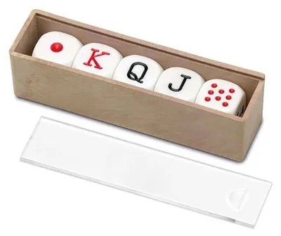 Zdjęcie produktu dla Cayro Amlesorios Gra planszowa 5 pokerdice przezroczyste  dla dzieci przezroczyste, jeden rozmiar