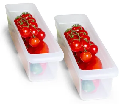 Produktbild von Novaliv 2x Kühlschrank Organizer 30,5 x 7,5 x 8 cm BPA-frei Küchenordnung  Germany Ordnung Kühlschrank Lebensmittelecht Aufbewahrung für Haushalt Spühlmaschinenfest Ordnungssystem Kühlschrank