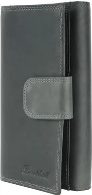 Produktbild von Benthill Damen Portemonnaie Leder XXL - Große Geldbörse mit RFID Schutz - Echtleder Vintage Damenbörse inkl. Geschenkbox