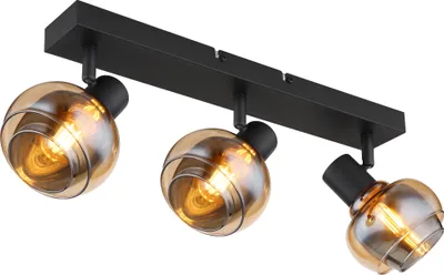 Produktbild von Globo Lighting Strahler Metall schwarz matt, 3x E14