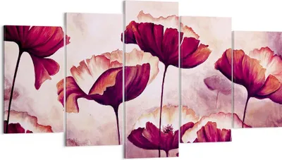 Produktbild von Bild auf Leinwand - Leinwandbild - Mohn Blume Wiese - 160x85cm - Wand Bild - Wanddeko - Wandbilder - Leinwanddruck - Bilder - Kunstdruck - Wanddekoration - Leinwand bilder - Wandkunst - EA160x85-3934