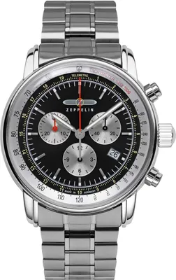 Zeppelin 8888MB-2 Herrenuhr LZ 14 Marine Chronograph Stahl/Schwarz 1