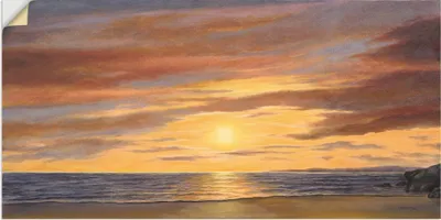 Produktbild von ARTland Wandbild, selbstklebend Sonne am Strand Größe: 150x75 cm