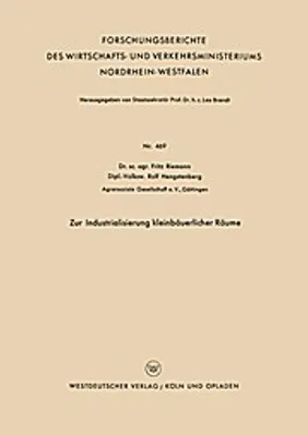 Produktbild von Zur Industrialisierung kleinbäuerlicher Räume