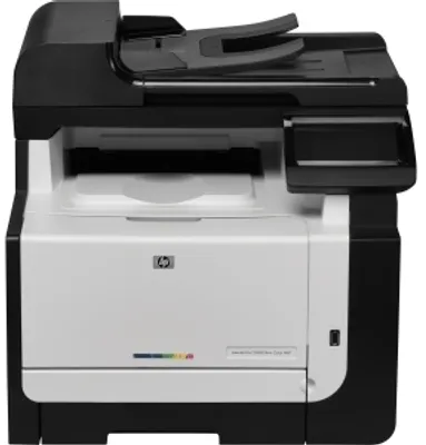 Produktbild von HP LaserJet ProCM1415FNW - Laser-Multifunktionsdrucker - Farbe - Kopierer/Fax/Drucker/Scanner - 600 x 600 dpi Druckauflösung - 12 Seiten/Min. Mono/8 ppm Farbdruck - 12 cpm Kopiergeschwindigkeit Schwarz/Weiß - 8 cpm Kopiergeschwindigkeit Farbe - Touchscreen - 1200 dpi Scanauflösung - Duplexdruck, Manuelle - 150 Blatt Papierzufuhr - Fast Ethernet - Wireless LAN - USB