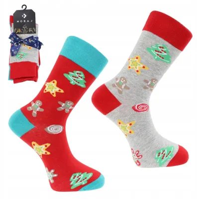 Produktbild von MORAJ Weihnachtliche Herrensocken Geschenk 2 Paar 43-45