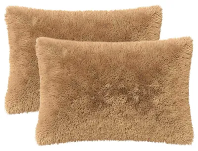 Immagine prodotto di vidaXL Cuscini con imbottitura HEERLEN, 2 pezzi, color taupe, in pile di poliestere