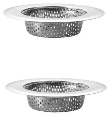 Produktbild von INF Edelstahl-Sieb 9cm 2er-Pack, Abflussfilter für Küchen- und Waschbecken