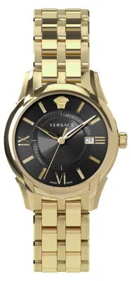 Produktbild von Versace VEUA00820 Apollo Gent schwarz gold Edelstahl Armband Uhr Herren NEU
