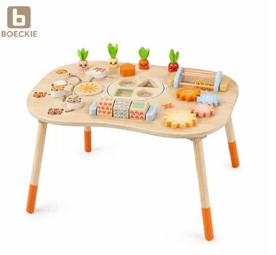 Productafbeelding van BOECKIE Montessori Activiteitentafel – Houten Speeltafel voor Kinderen