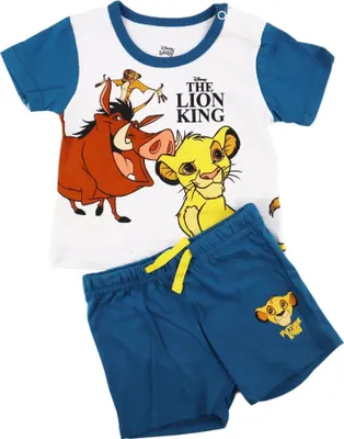 Image de Ensemble Disney Le Roi Lion Simba pour bébé garçon T-shirt et short – Bleu / 74