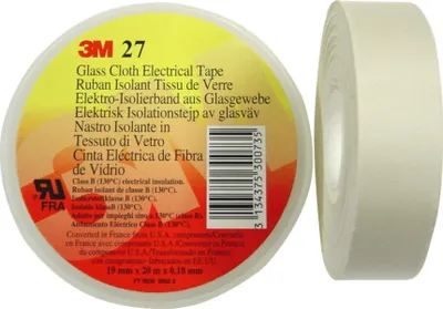 Immagine prodotto di Nastro in fibra di vetro 19 mm x 20 m, bianco Scotch 27 19x20